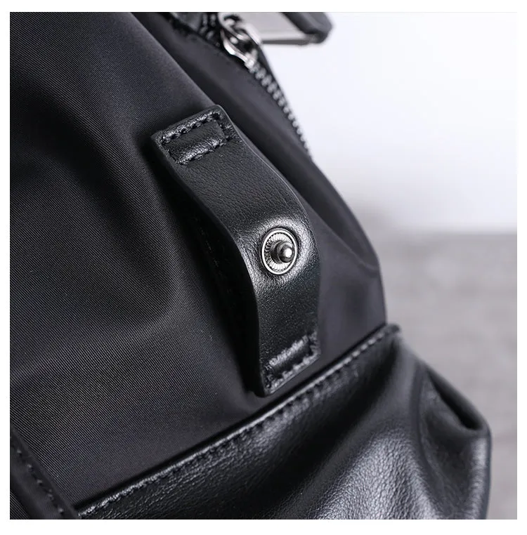 Nylon Backpack Black Womens Travel Backpack Purse Nylon Black School Rucksack for Ladies