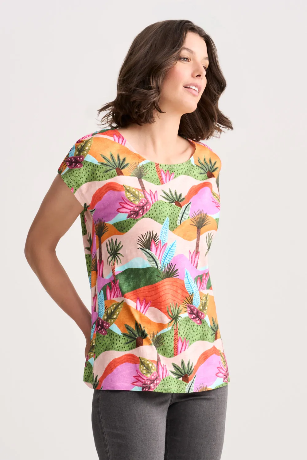 Organic Cotton T-Shirt - Tropical Landscape