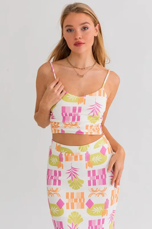 Palm Springs Party Ruched Cami - Extra Small