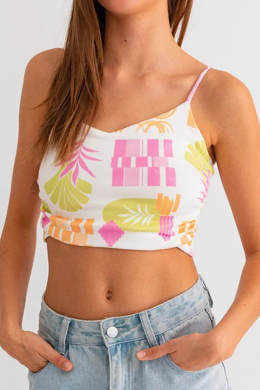 Palm Springs Party Ruched Cami - Extra Small