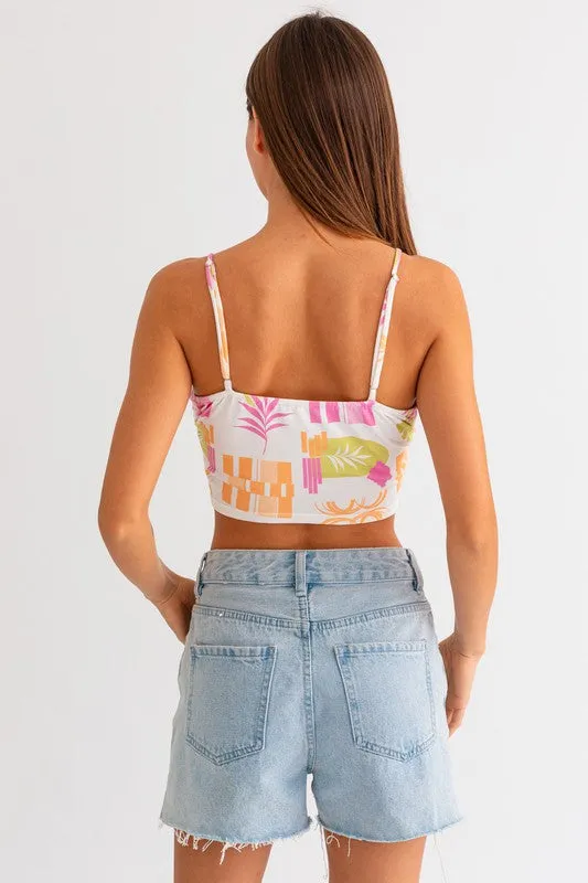 Palm Springs Party Ruched Cami - Extra Small