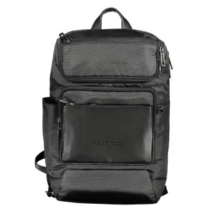 Piquadro Black Recycled Polyethylene Men Backpack