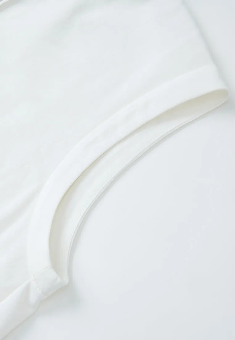 Pleated-detail Crystal-trim Sleeveless Top