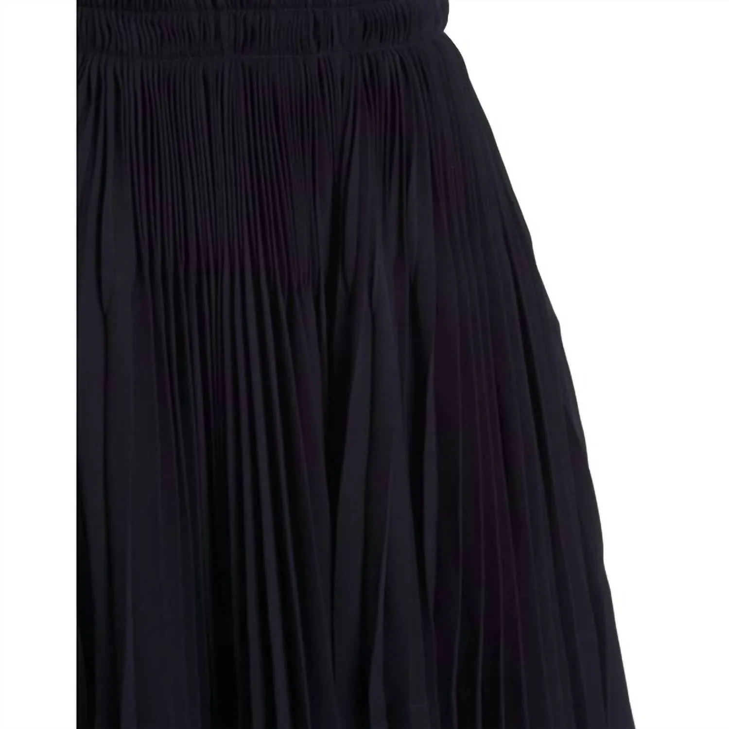Pleated Mini Skirt In Navy