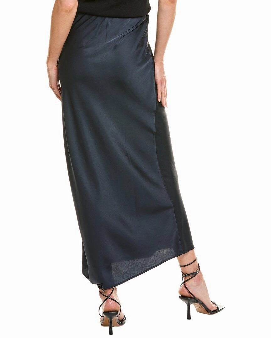 Point Satin Midi Skirt