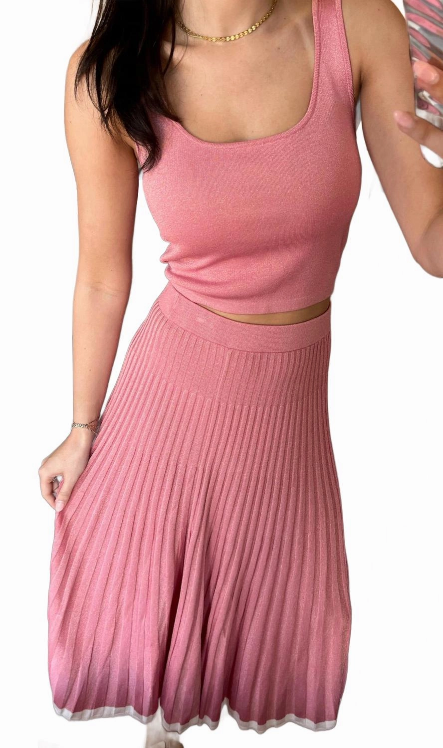 Primerose Knit Skirt Set In Blossom