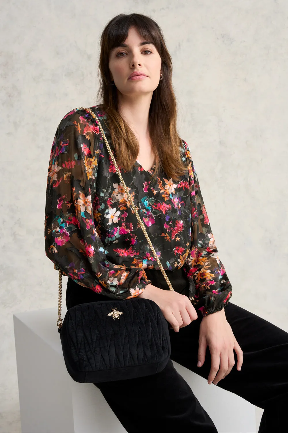Printed Burnout Blouse - Brocante Print