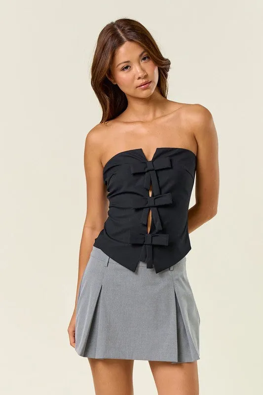 Put A Bow On It Strapless Tube Top