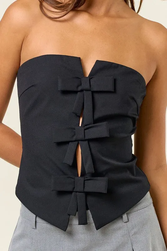 Put A Bow On It Strapless Tube Top