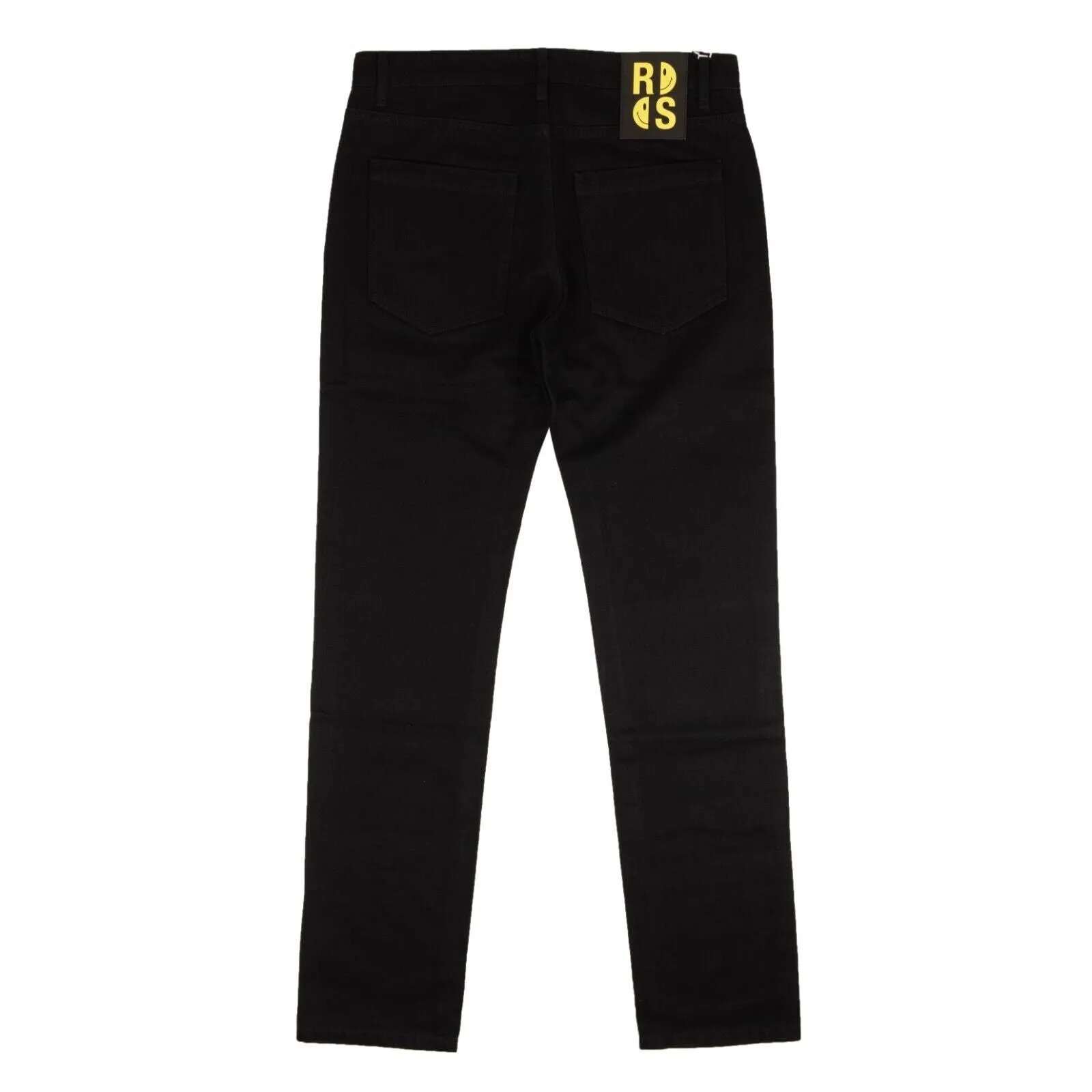 Raf Simons X Smiley Rear Logo Patch Jeans - Black