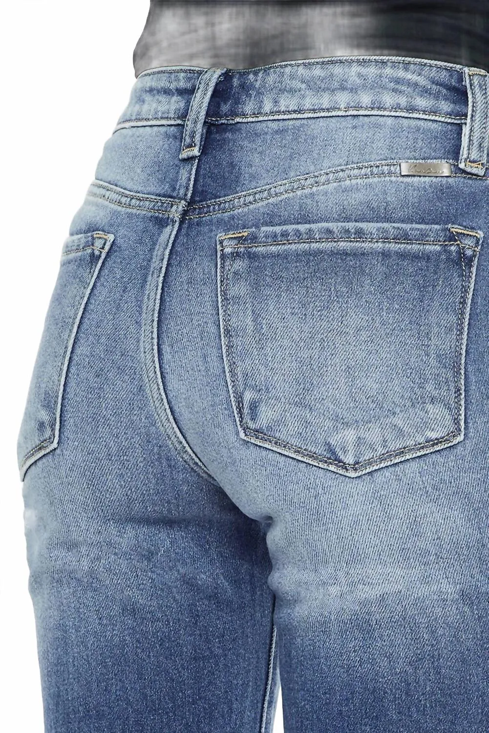 Raven Ultra High Rise Slim Straight Leg Jeans In Medium