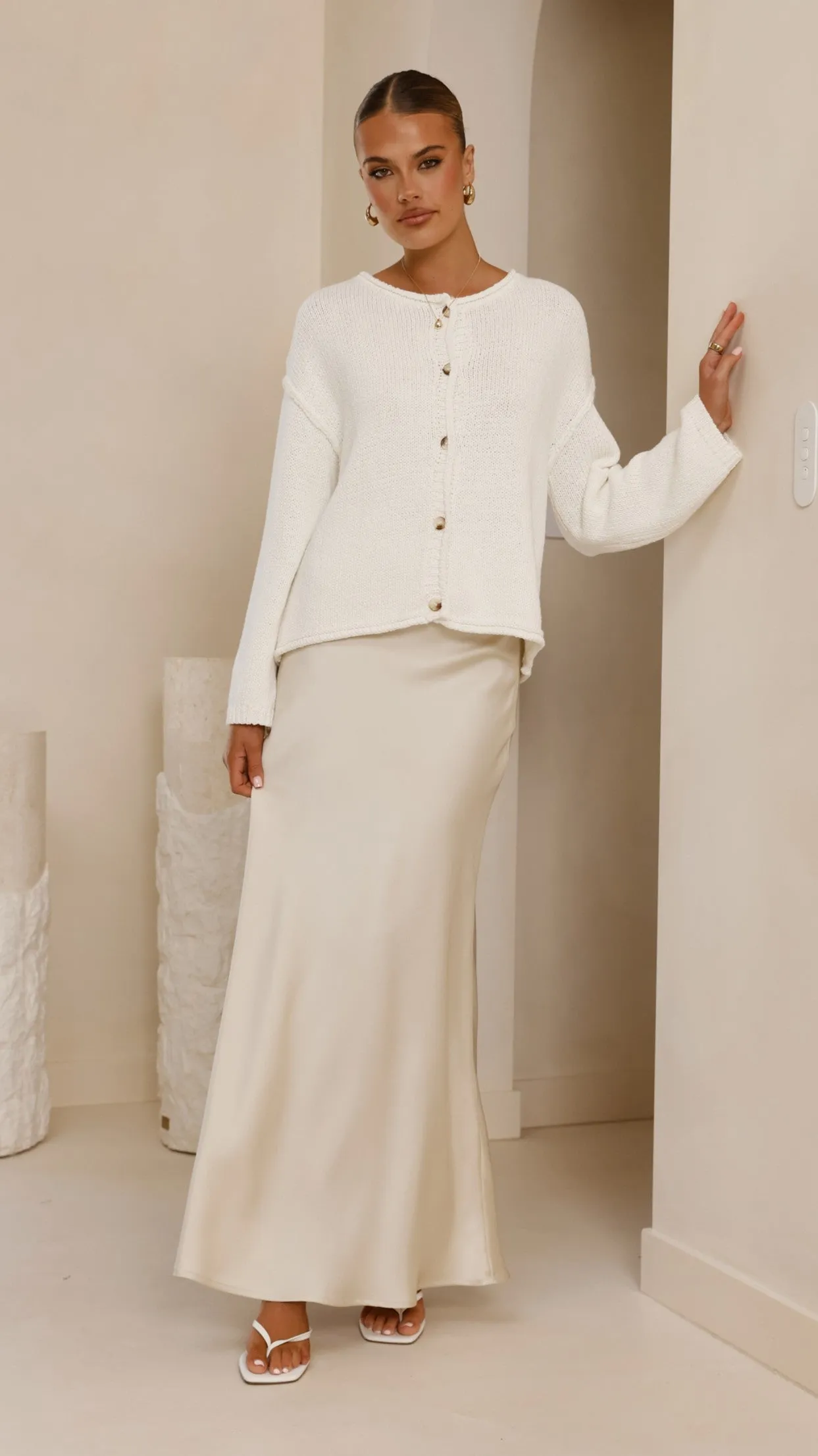 Raya Cardigan - White