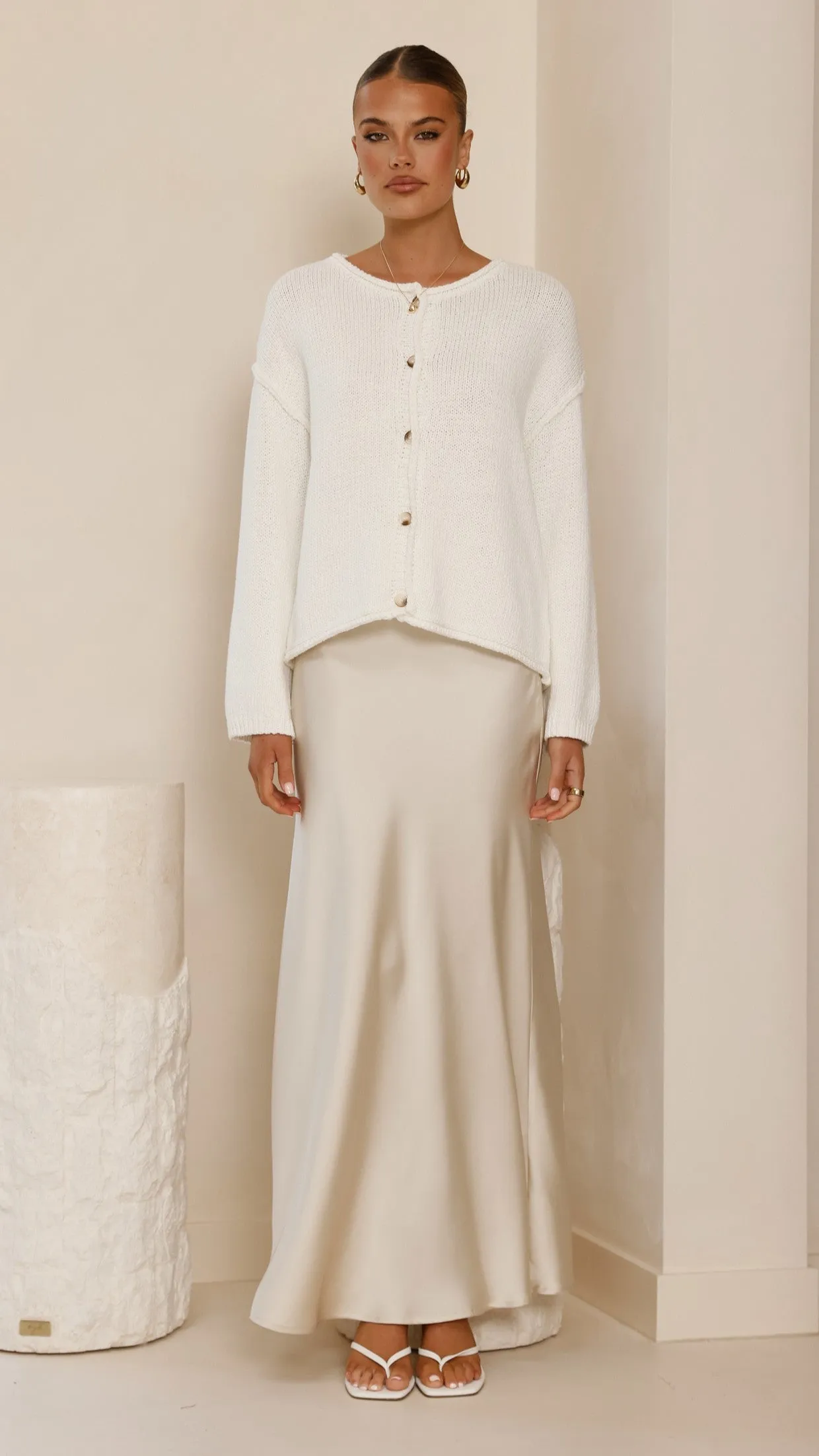 Raya Cardigan - White