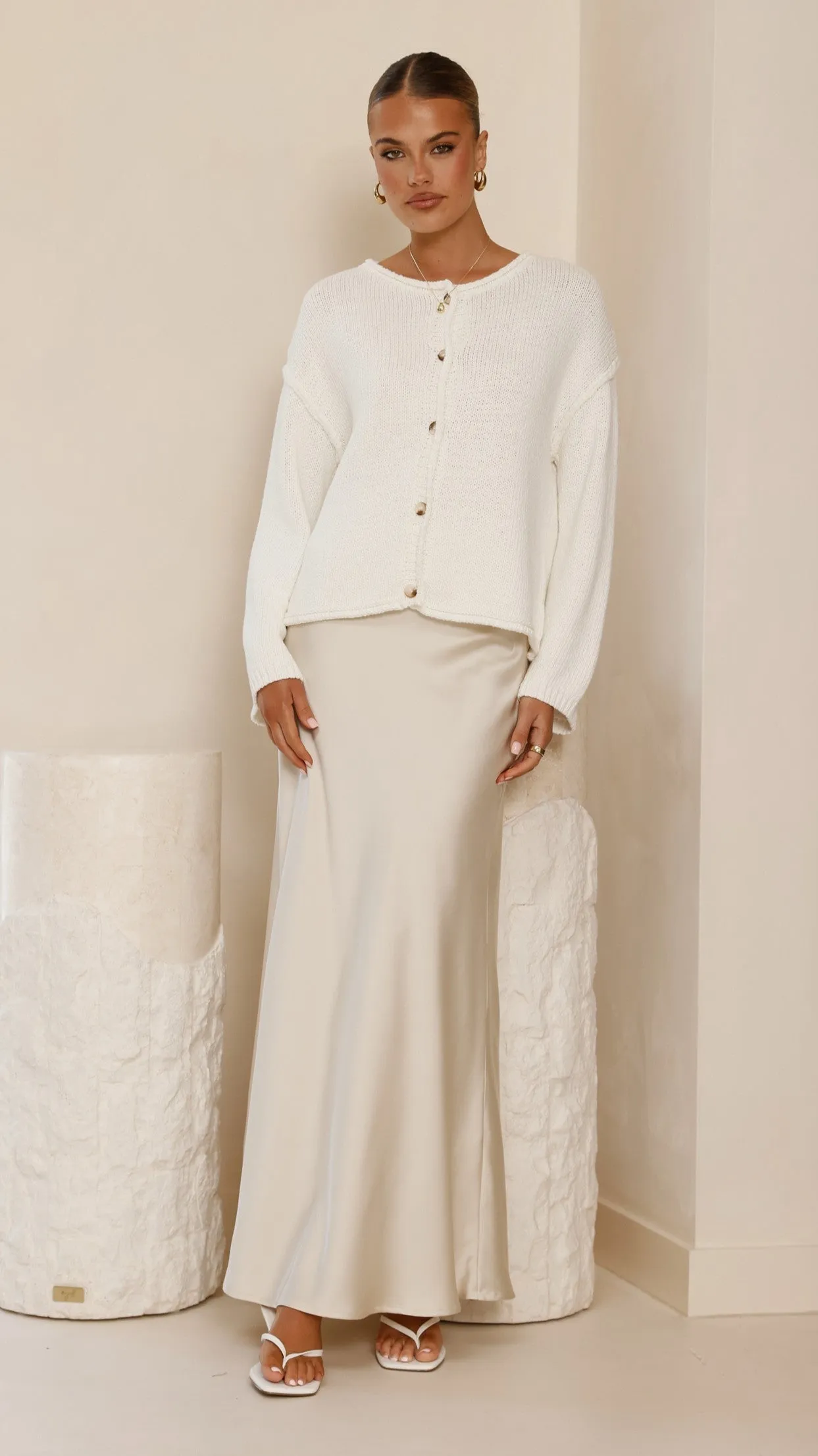 Raya Cardigan - White