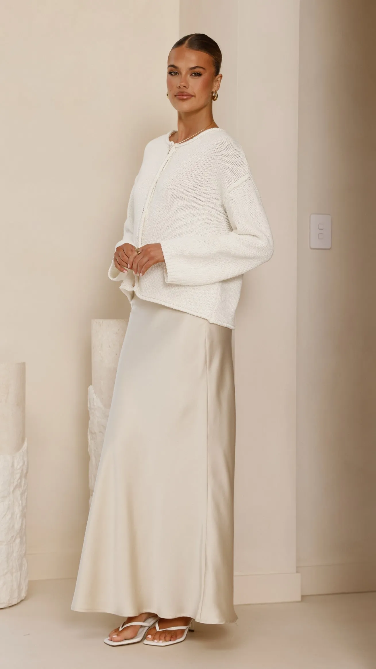 Raya Cardigan - White