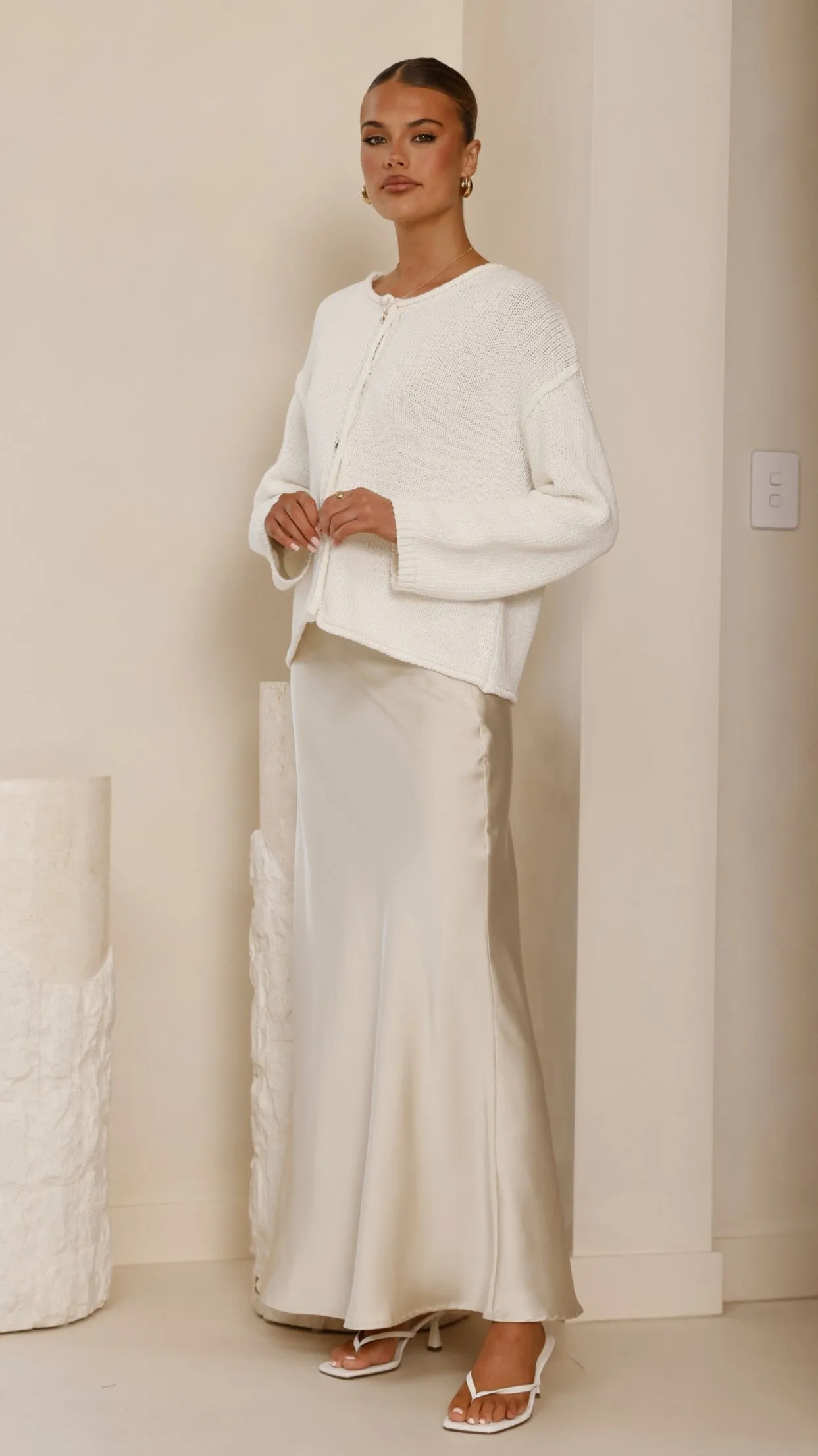 Raya Cardigan - White
