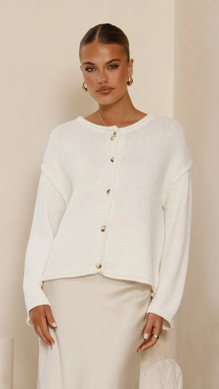 Raya Cardigan - White