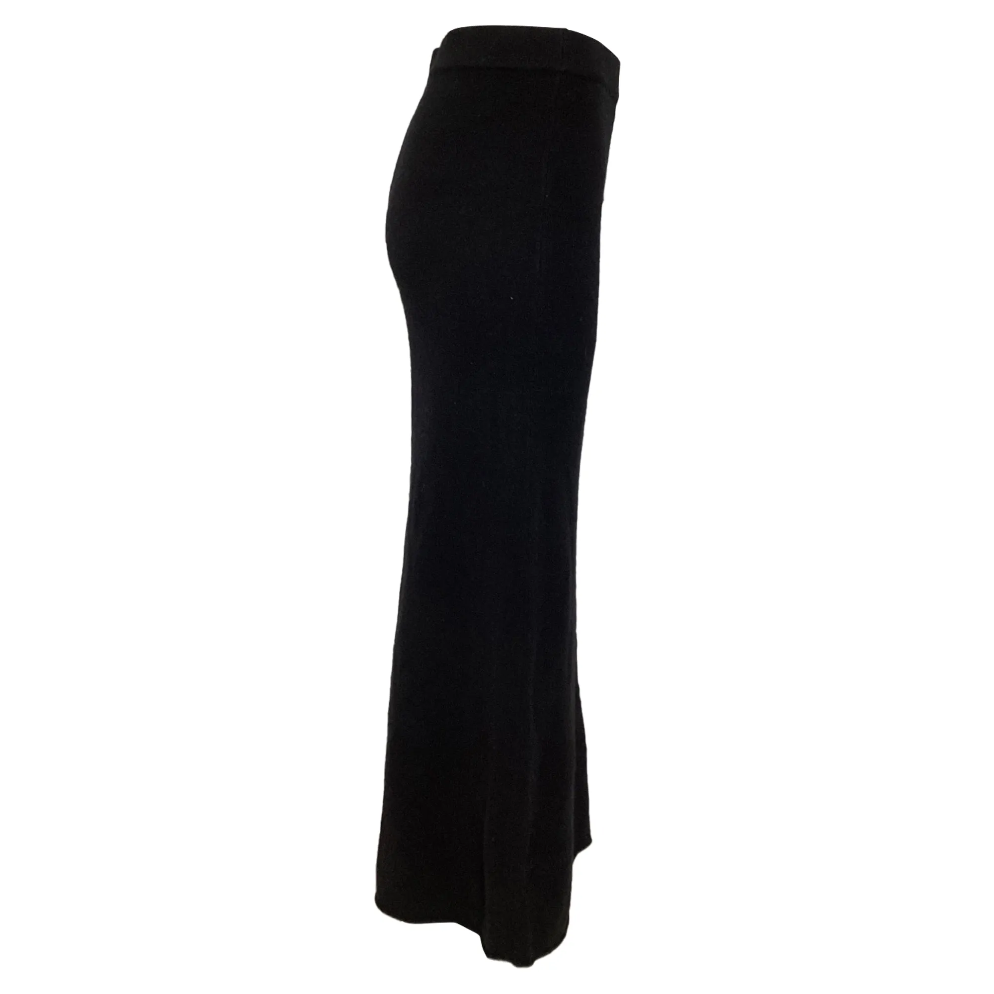 Reformation High-Rise Midi Skirt in Black Wool