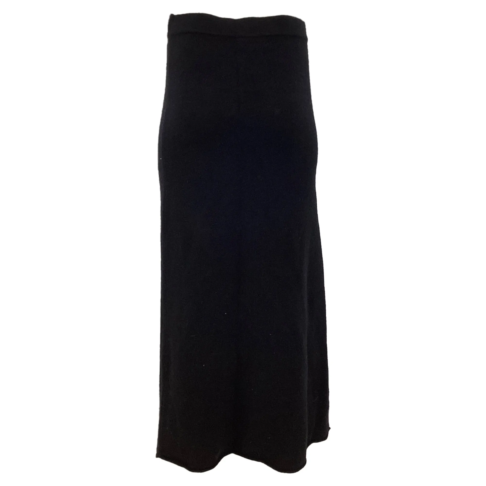 Reformation High-Rise Midi Skirt in Black Wool