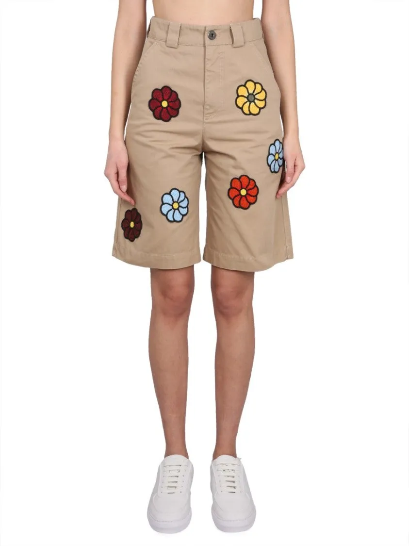 Relaxed Fit Knee-Length Bermuda Shorts