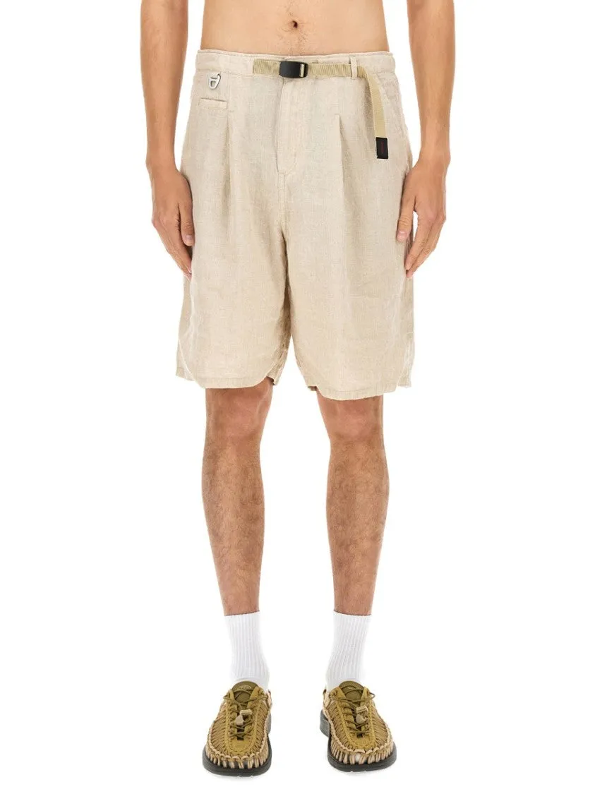 Relaxed Fit Linen Shorts With Practical Pockets