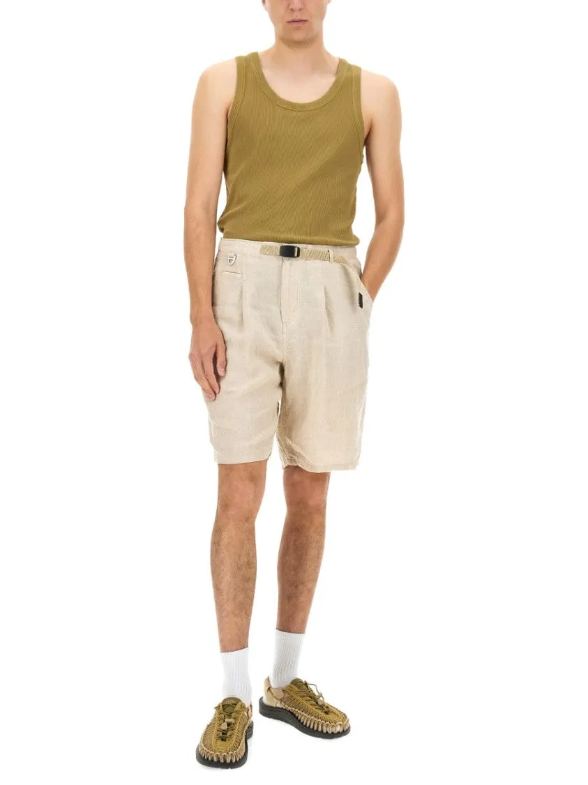 Relaxed Fit Linen Shorts With Practical Pockets