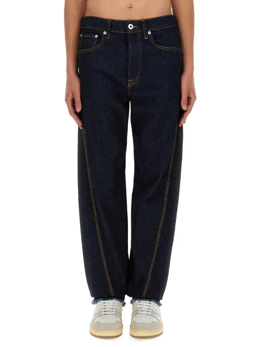 Relaxed Fit Twisted Seam Denim Jeans