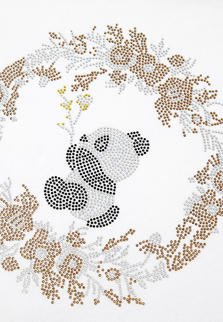 Rhinestone Panda T-shirt