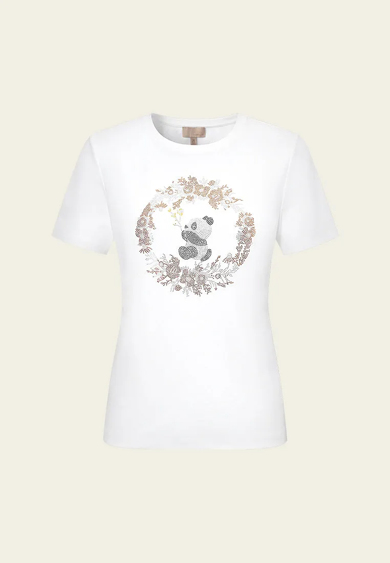 Rhinestone Panda T-shirt