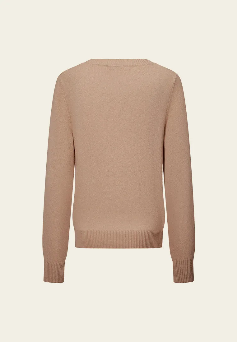 Ribbed -trim Logo-appliqu Jumper