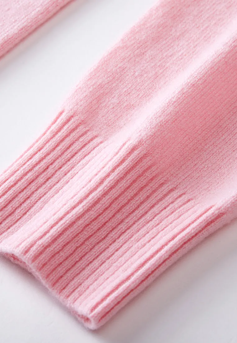 Ribbed -trim Logo-appliqu Jumper