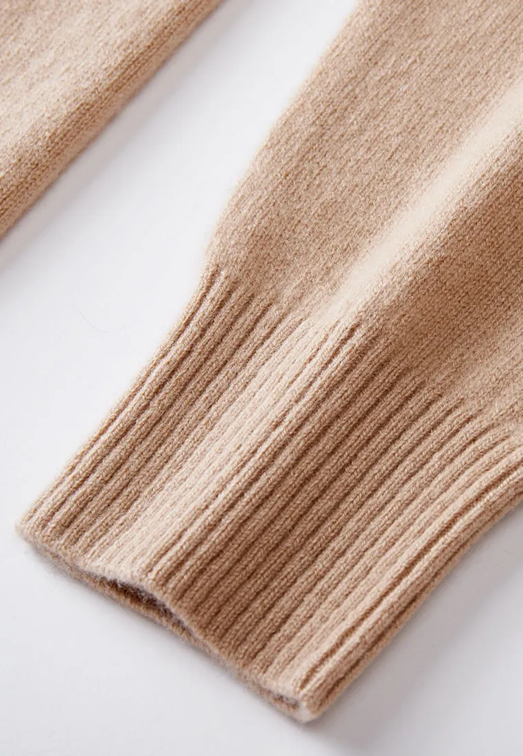 Ribbed -trim Logo-appliqu Jumper