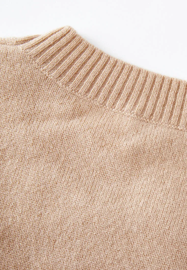 Ribbed -trim Logo-appliqu Jumper