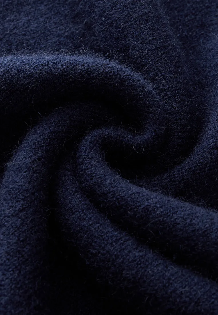 Ribbed -trim Logo-appliqu Jumper