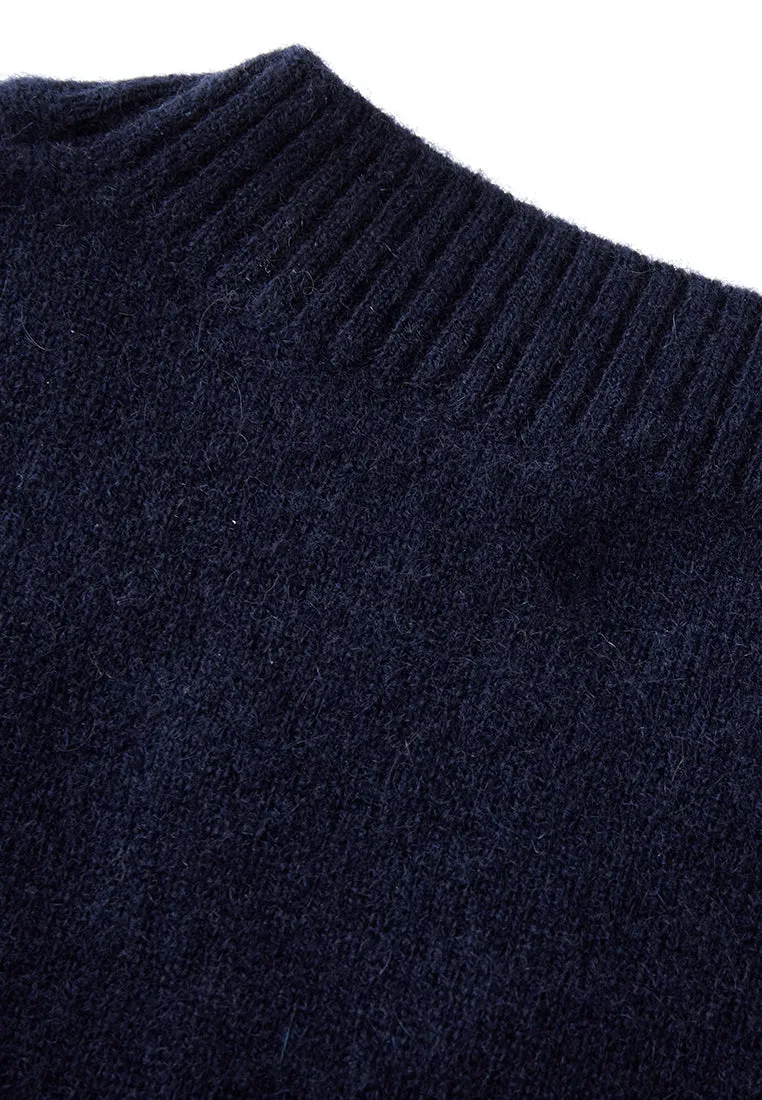 Ribbed -trim Logo-appliqu Jumper