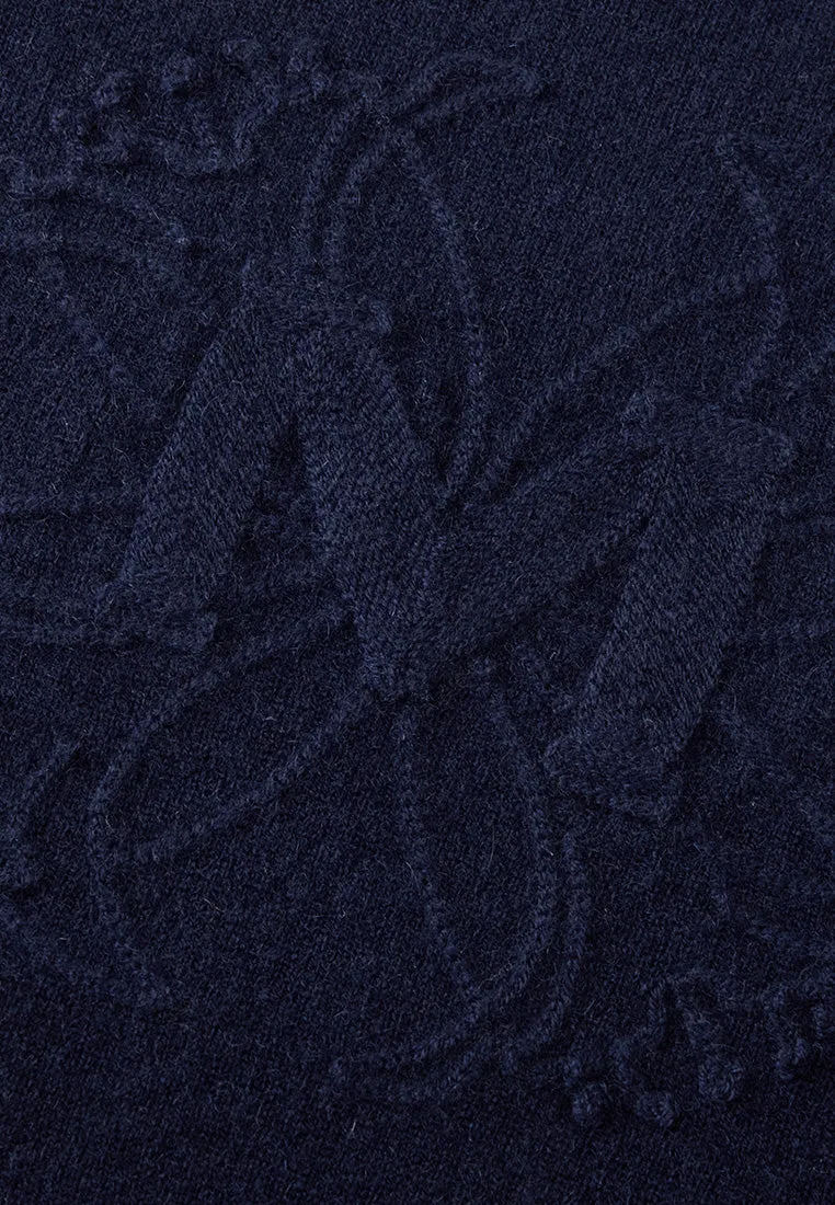 Ribbed -trim Logo-appliqu Jumper