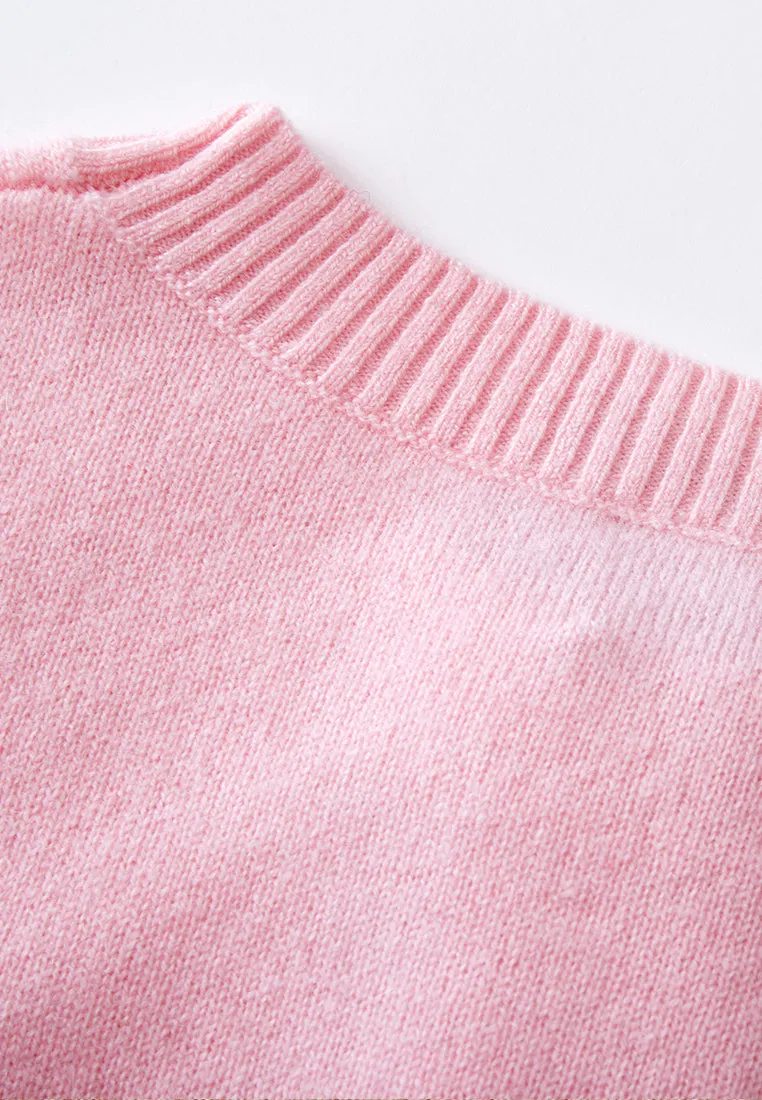 Ribbed -trim Logo-appliqu Jumper