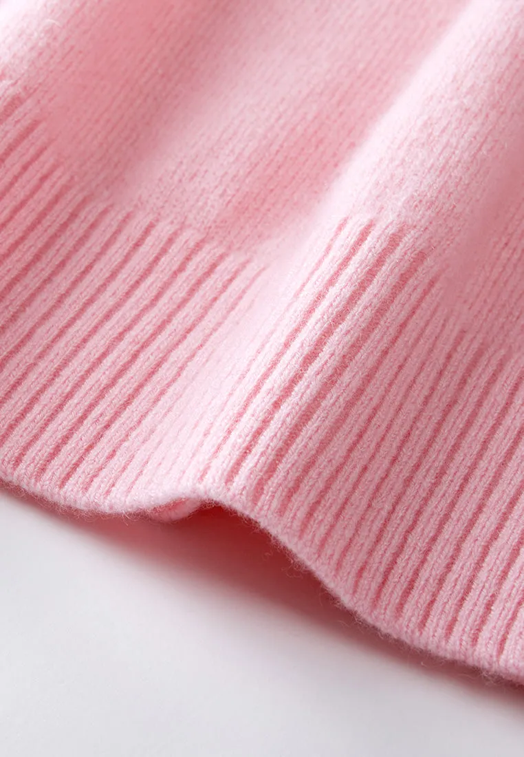 Ribbed -trim Logo-appliqu Jumper