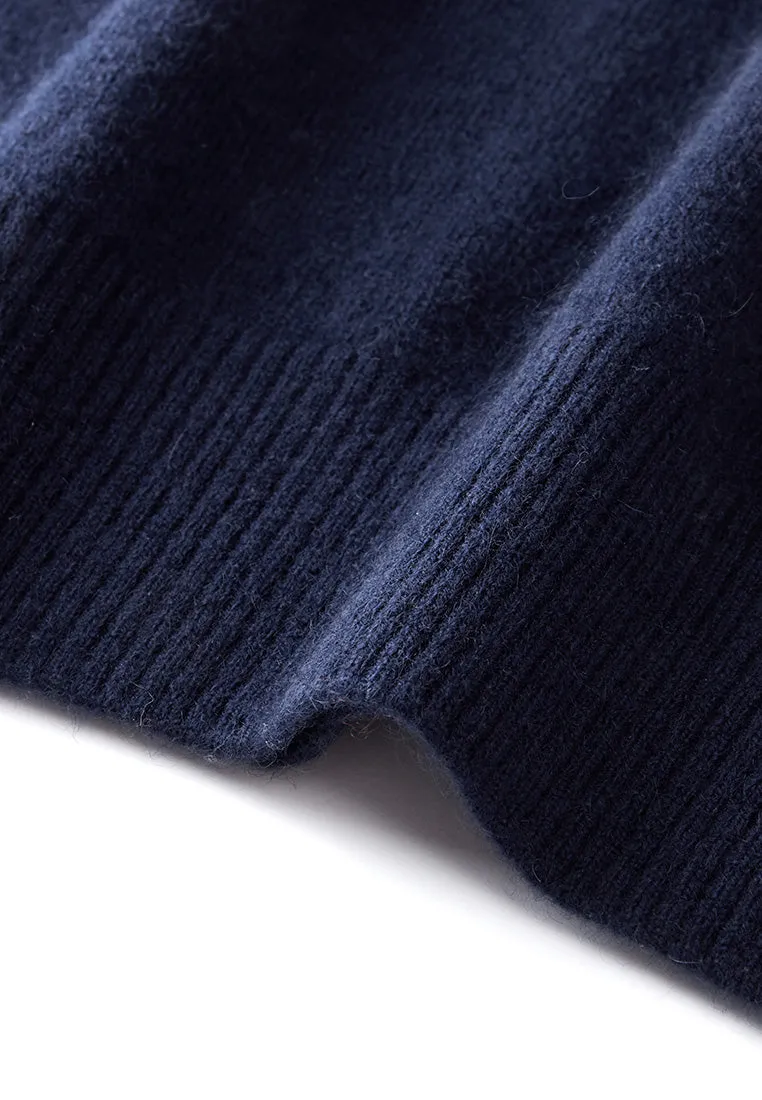 Ribbed -trim Logo-appliqu Jumper