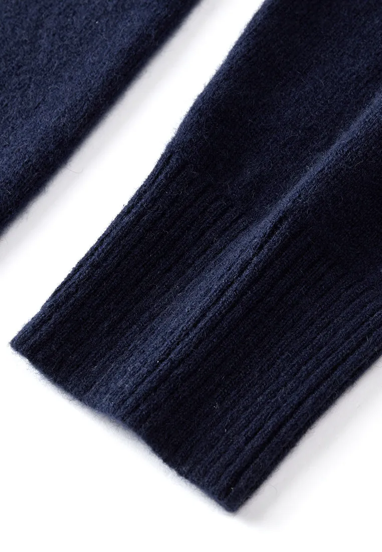 Ribbed -trim Logo-appliqu Jumper