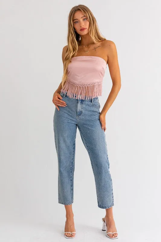 Rosewater Fringe Top - Medium