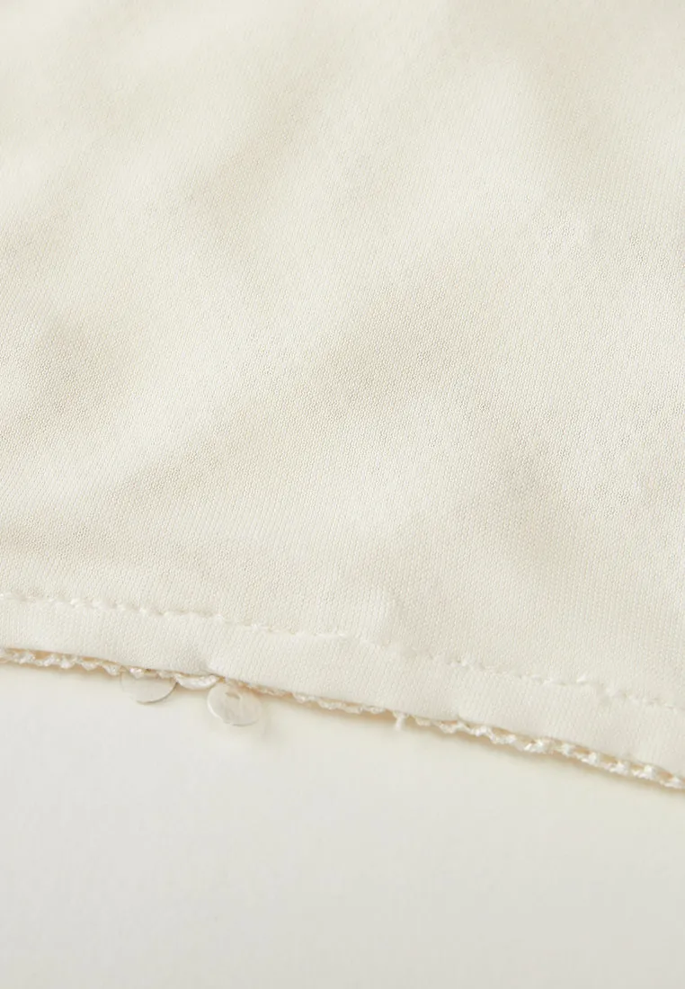 Round-neck Ribbed-trim Sequined Tank