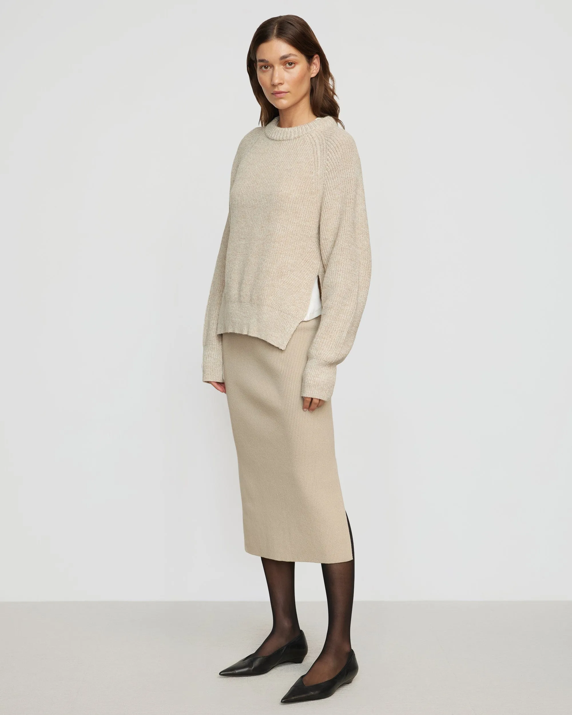Roya Marled Boyfriend Sweater