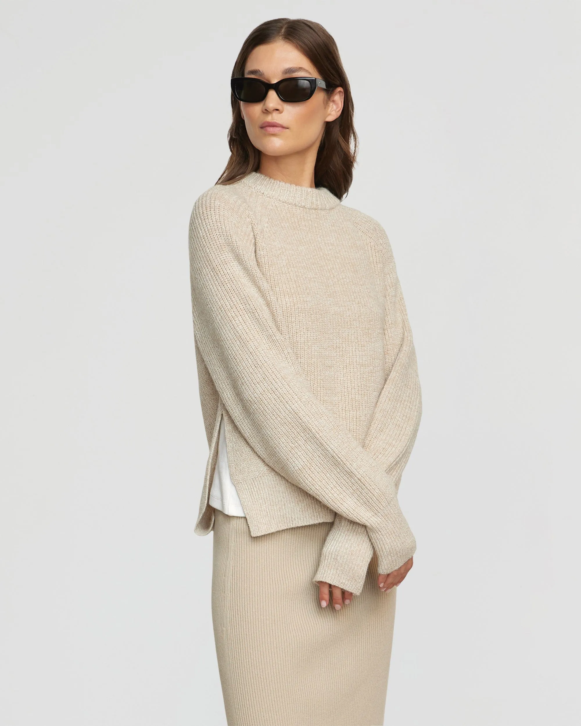 Roya Marled Boyfriend Sweater