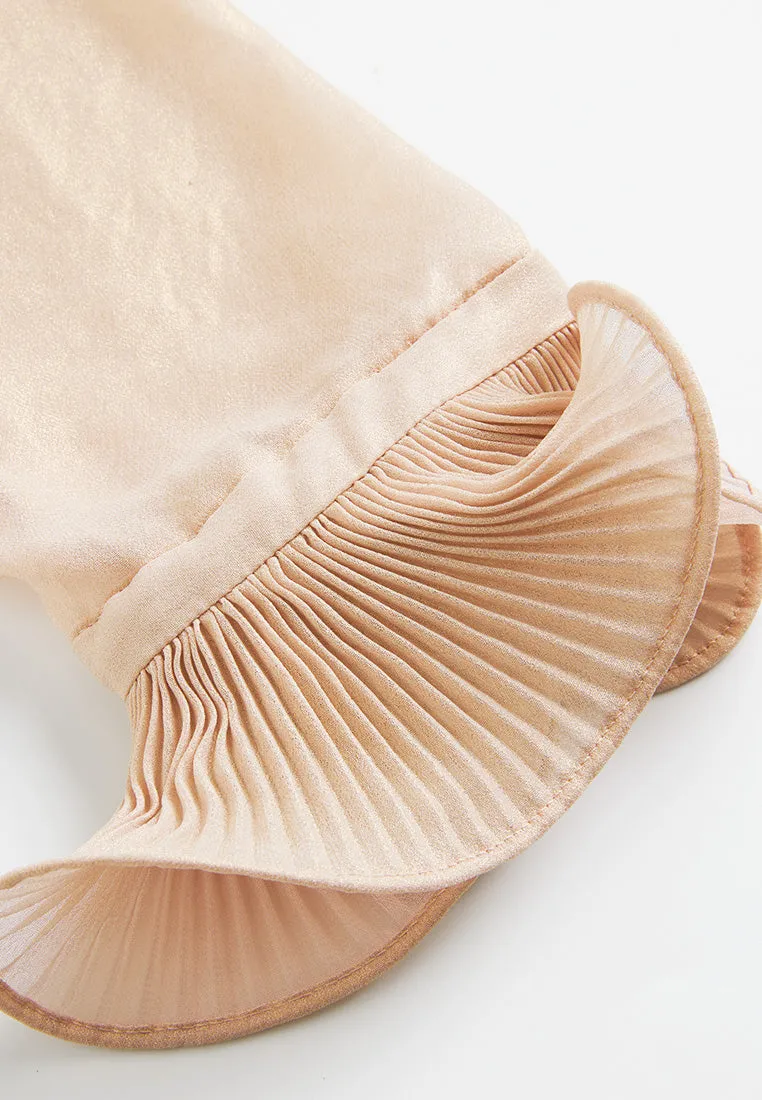 Ruffle-trim Lam Blouse
