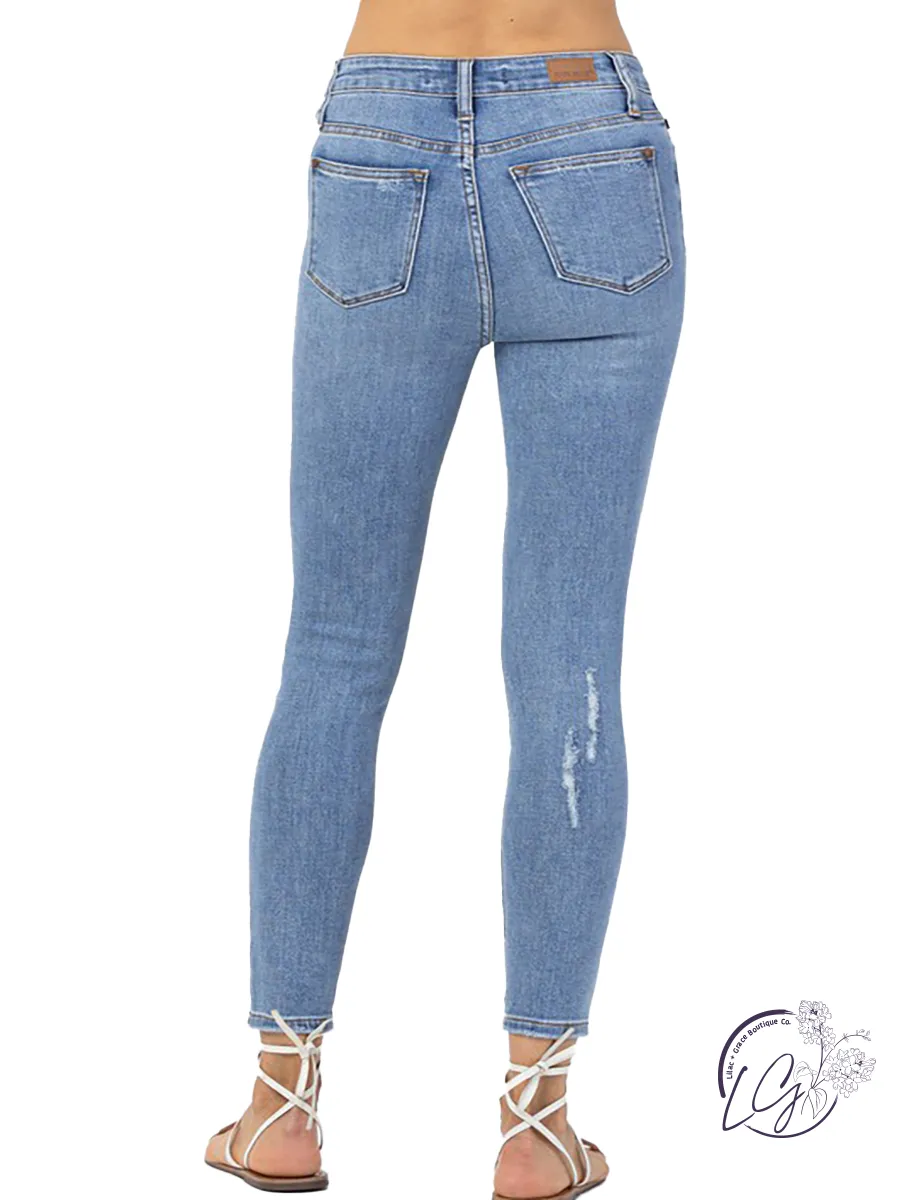 (SALE) Angel High-Rise Tummy Control Skinny by Judy Blue