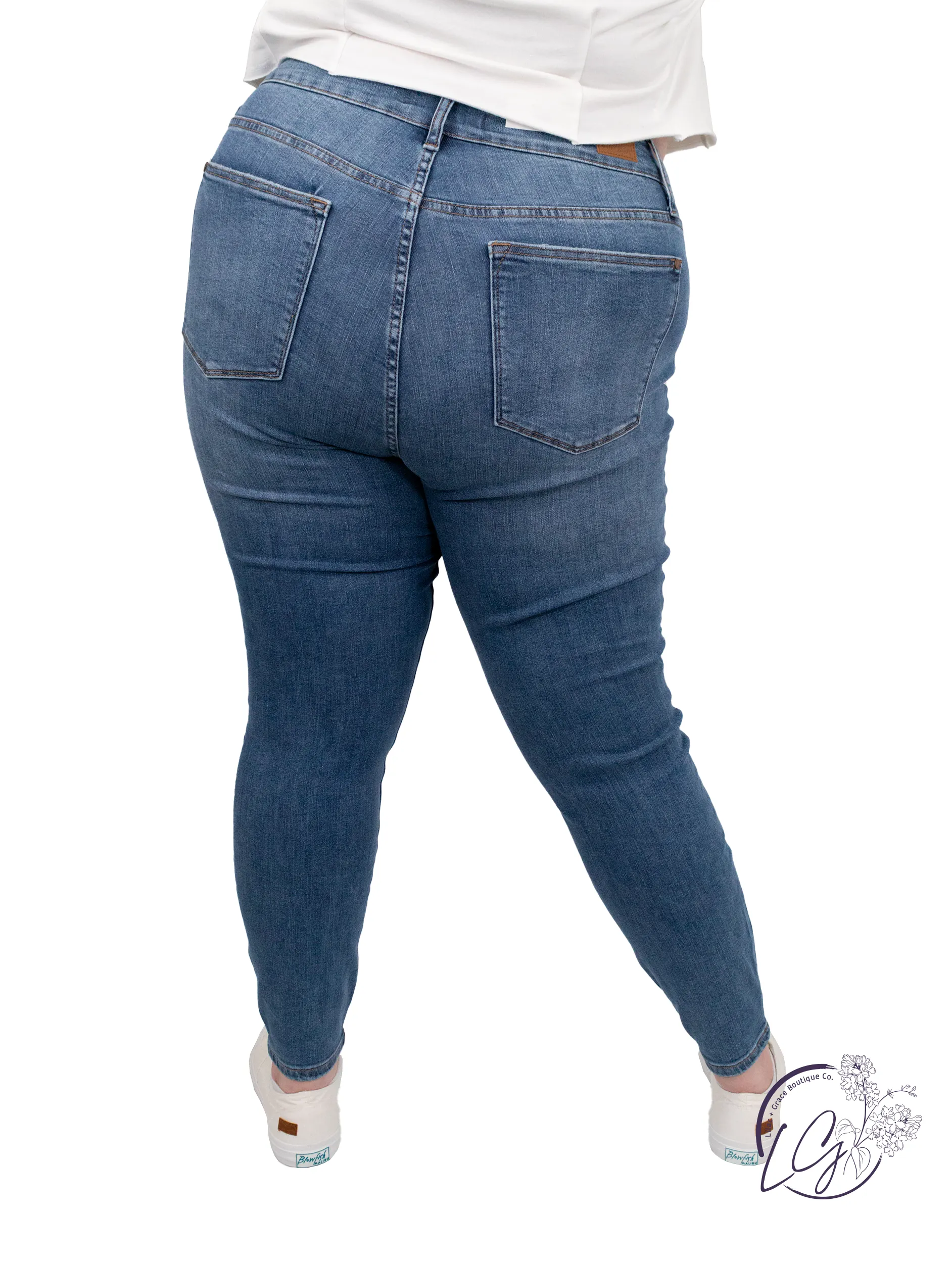 (SALE) Curvy Phoebe High-Rise Tummy Control Skinny by Judy Blue