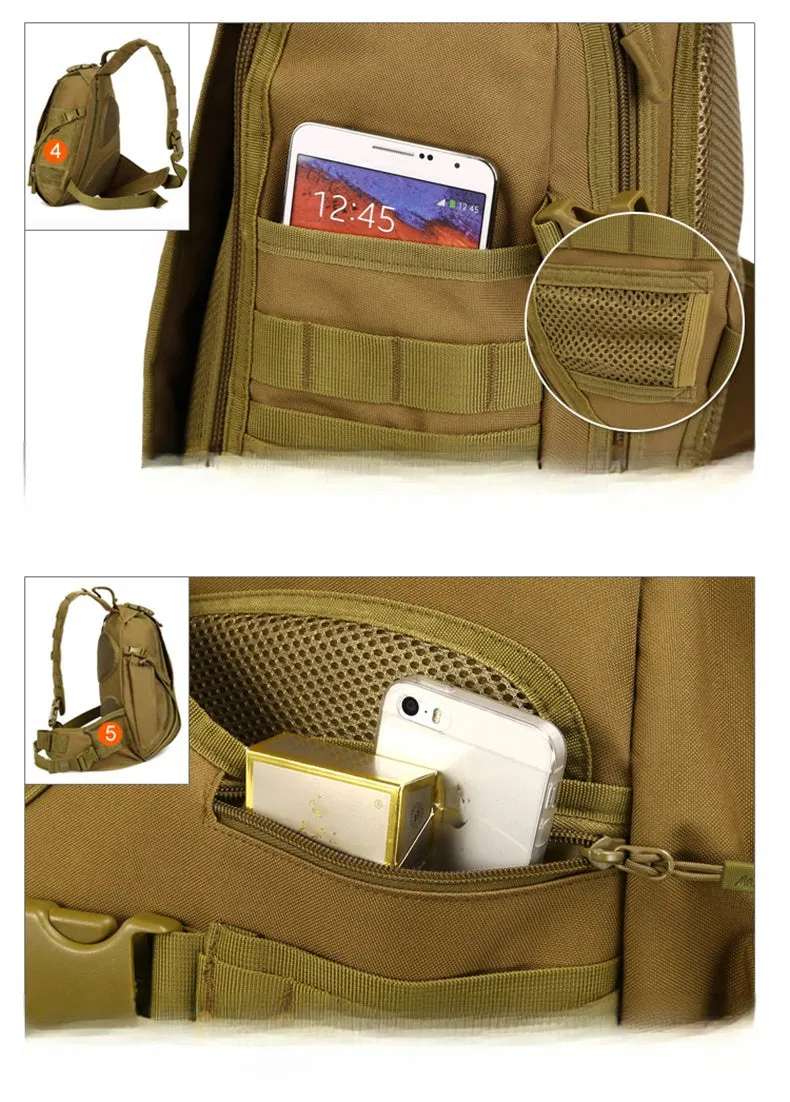 Sansha Camouflage Tactical One Strap Backpack For Men Tactical Sling Bag For Men Nylon Military Backpack