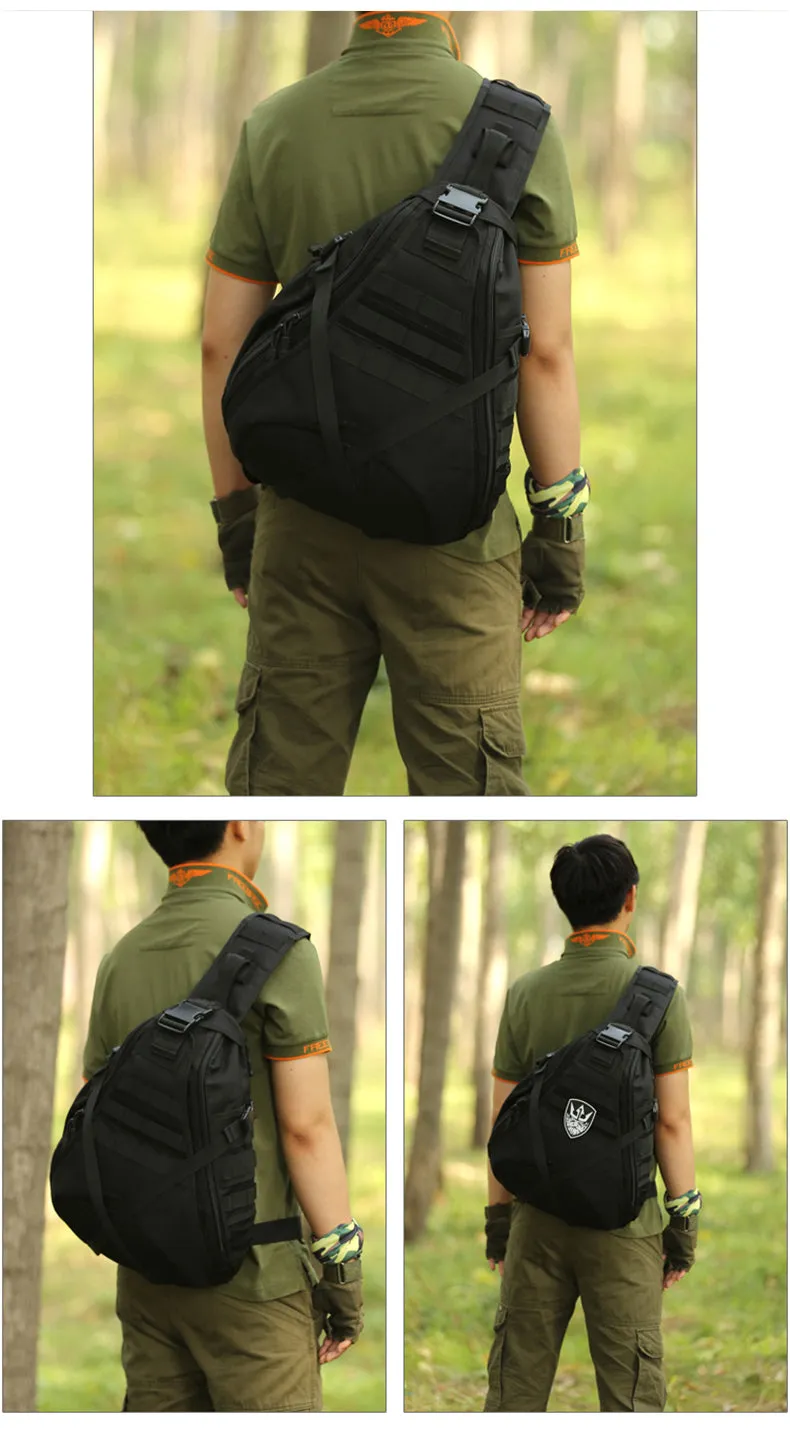 Sansha Camouflage Tactical One Strap Backpack For Men Tactical Sling Bag For Men Nylon Military Backpack