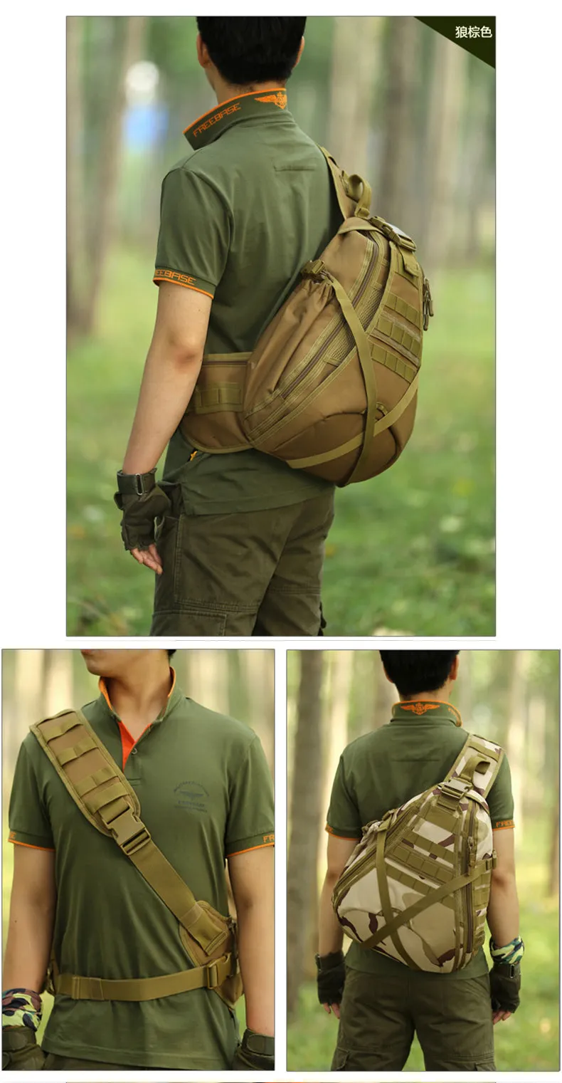 Sansha Camouflage Tactical One Strap Backpack For Men Tactical Sling Bag For Men Nylon Military Backpack